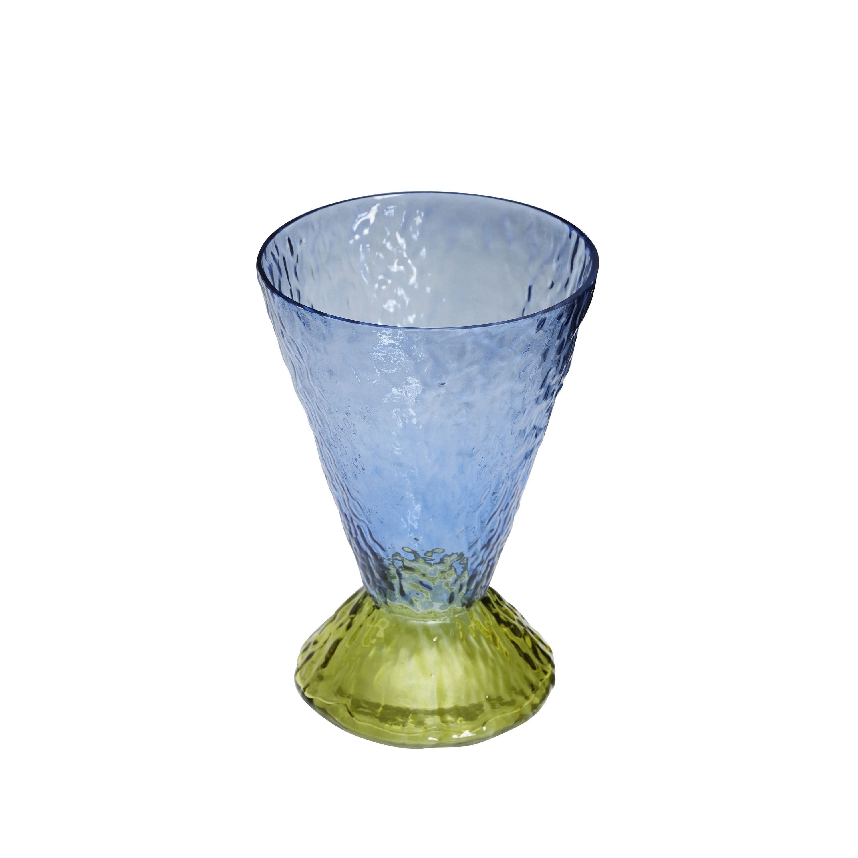 Hübsch Abyss Vase, Lyseblå/Olive
