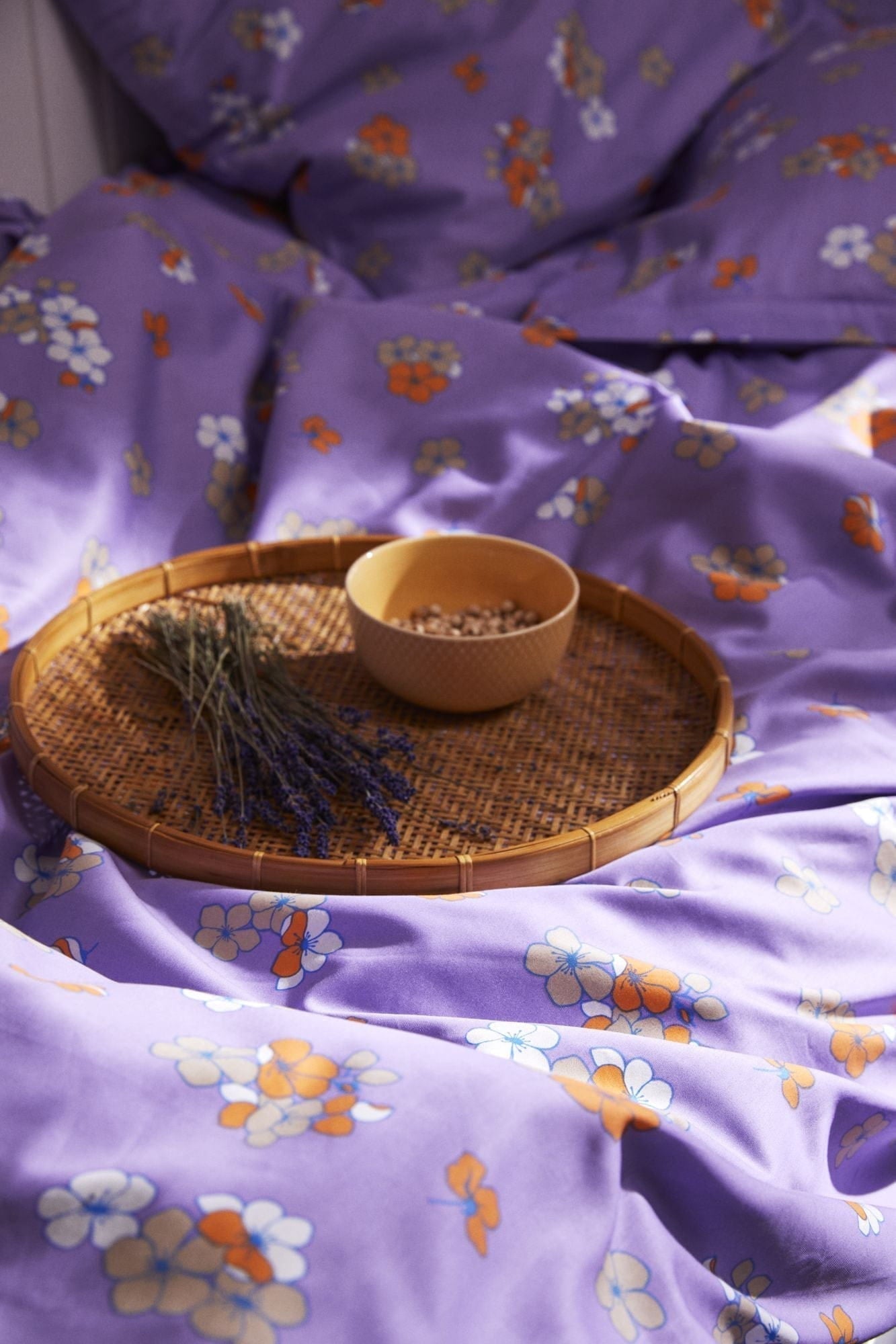 JUNA Stora behagligt sängkläder 140x200 cm, lavendel