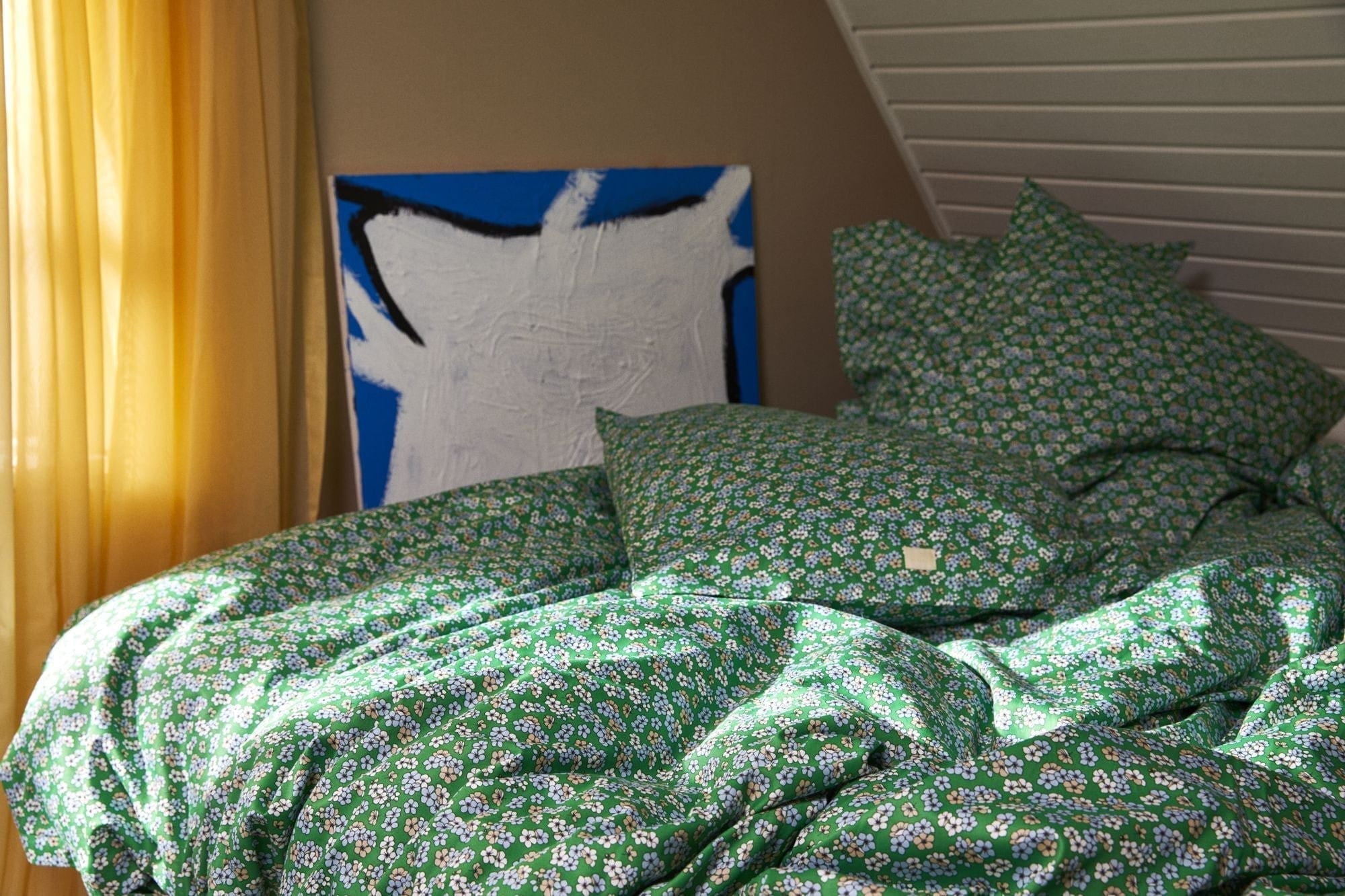 JUNA Pleasant Pillowcases 63x60 cm, grön