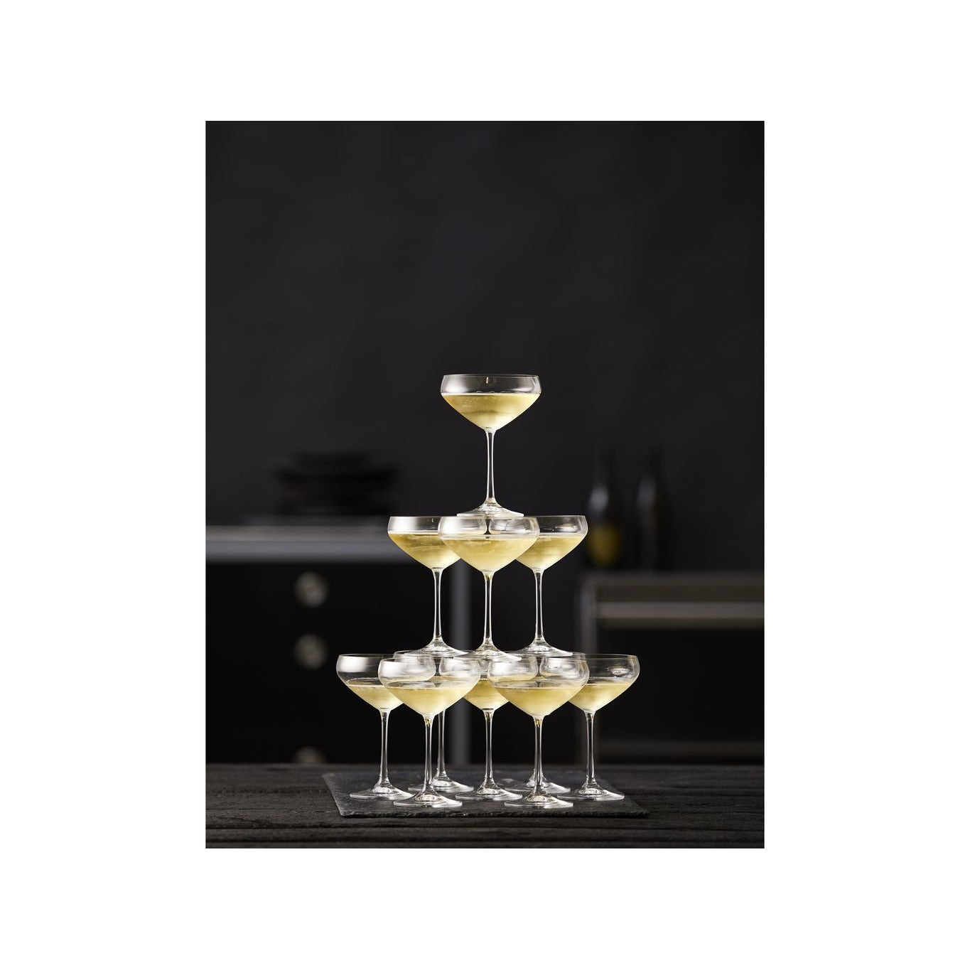 Lyngby Glas Jewel Champagne Bowl 34 Cl, 4 st.
