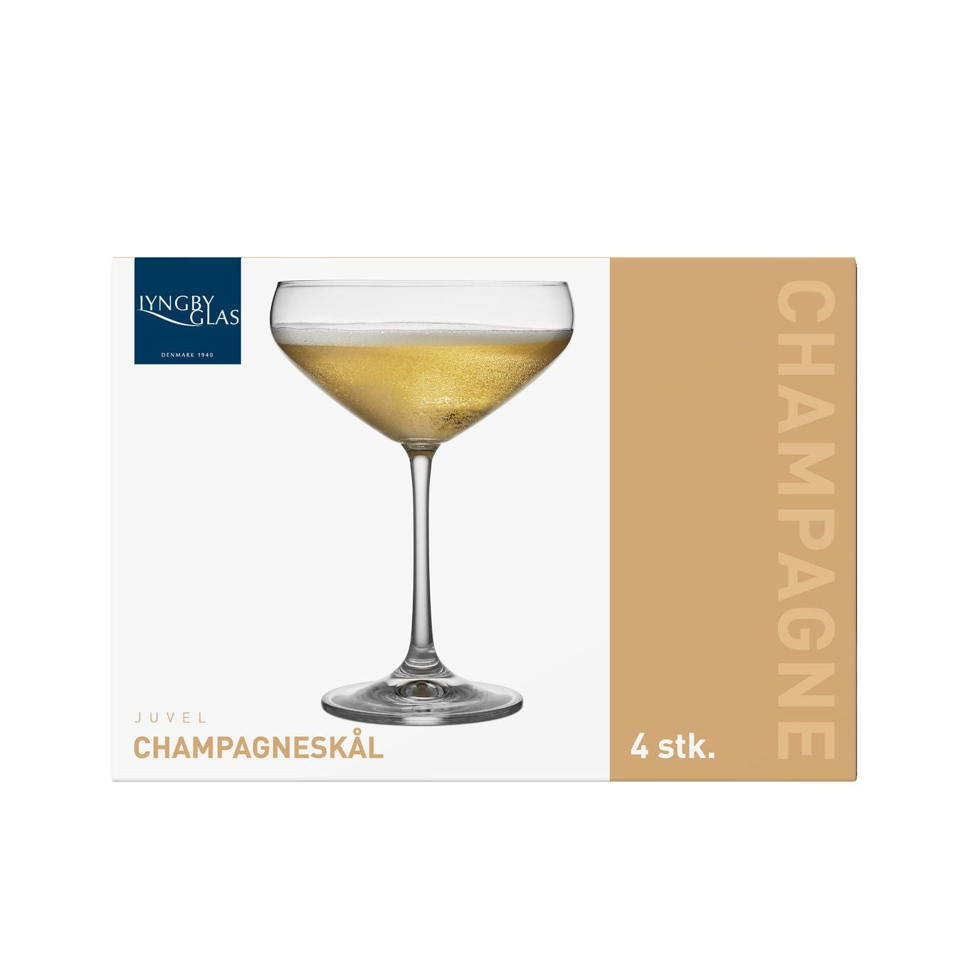 Lyngby Glas Juvel Champagneskål 34 Cl, 4 Stk.