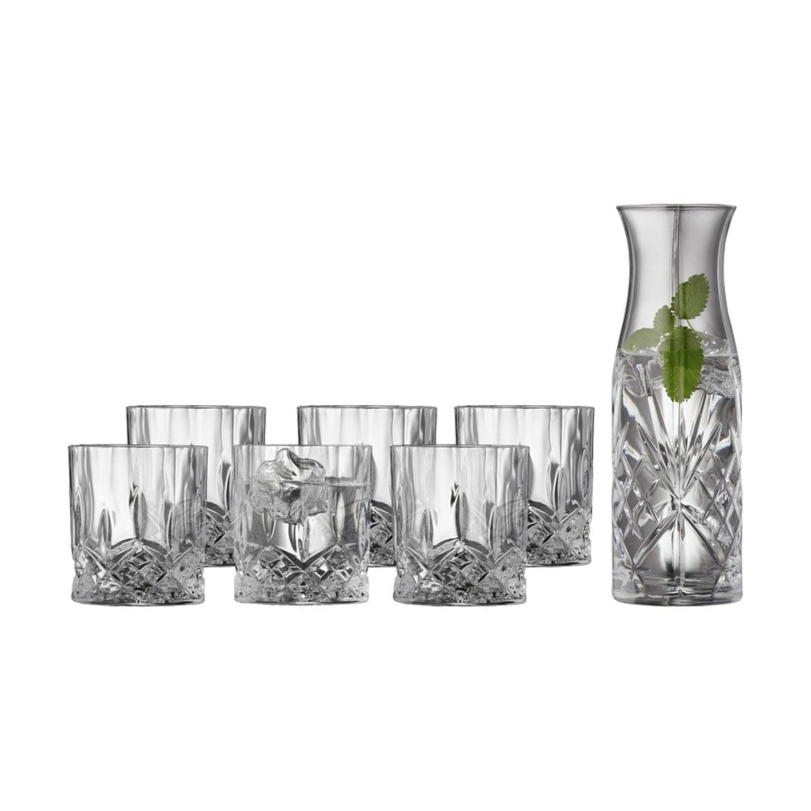 Lyngby Glas Crystal Glass Set 6 st. Lounge Glass 31 CL + 1 Carafe 1L