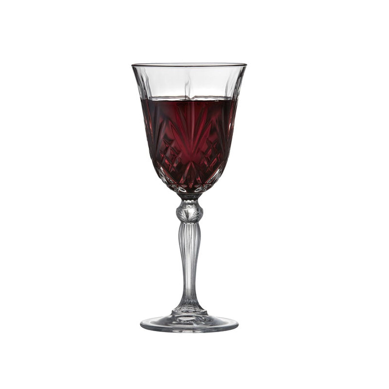 Lyngby Glas Melodia crystal rött vinglas 27 Cl, 4 st.