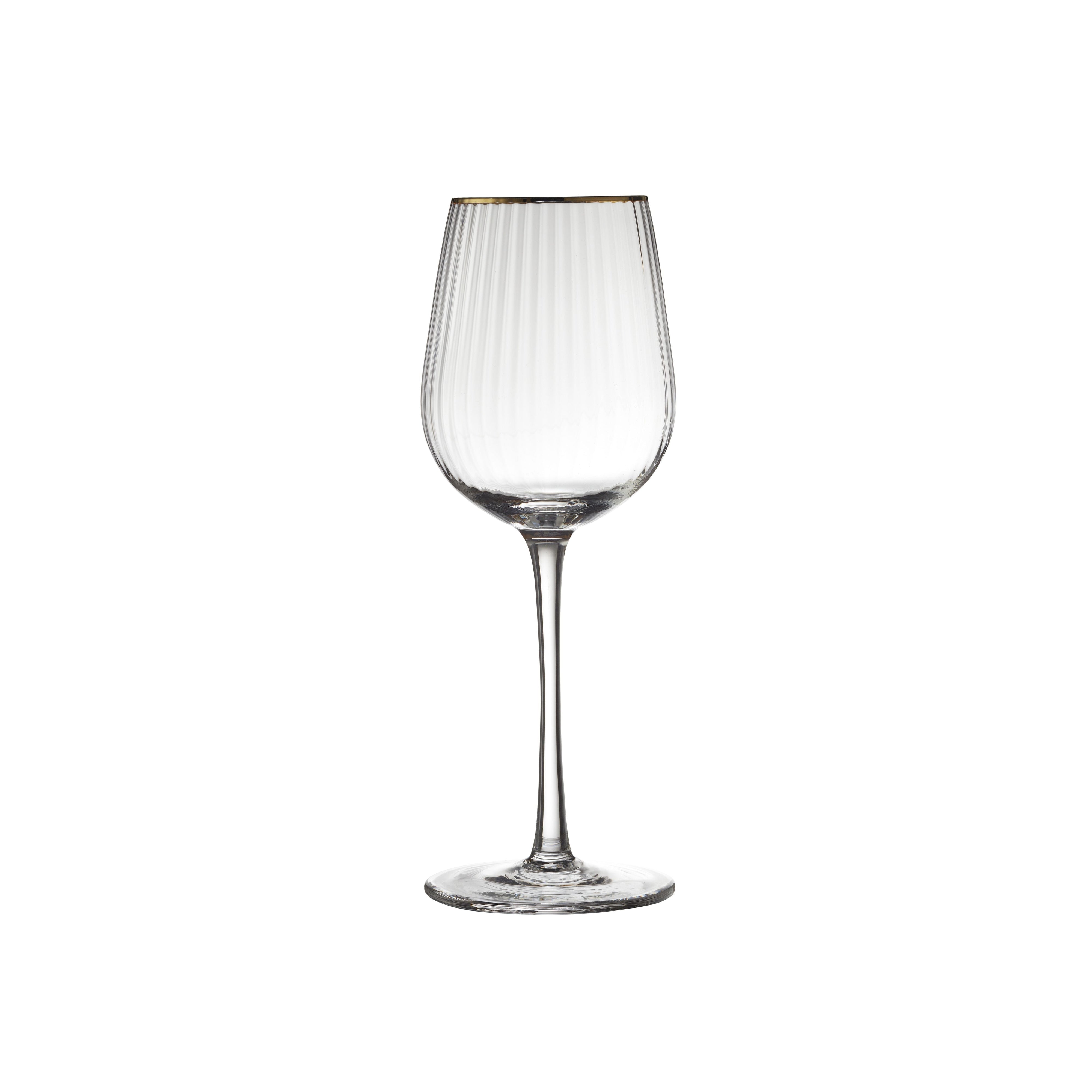 Lyngby Glas Palermo Gold White Wine Glass 30 Cl 4 st.