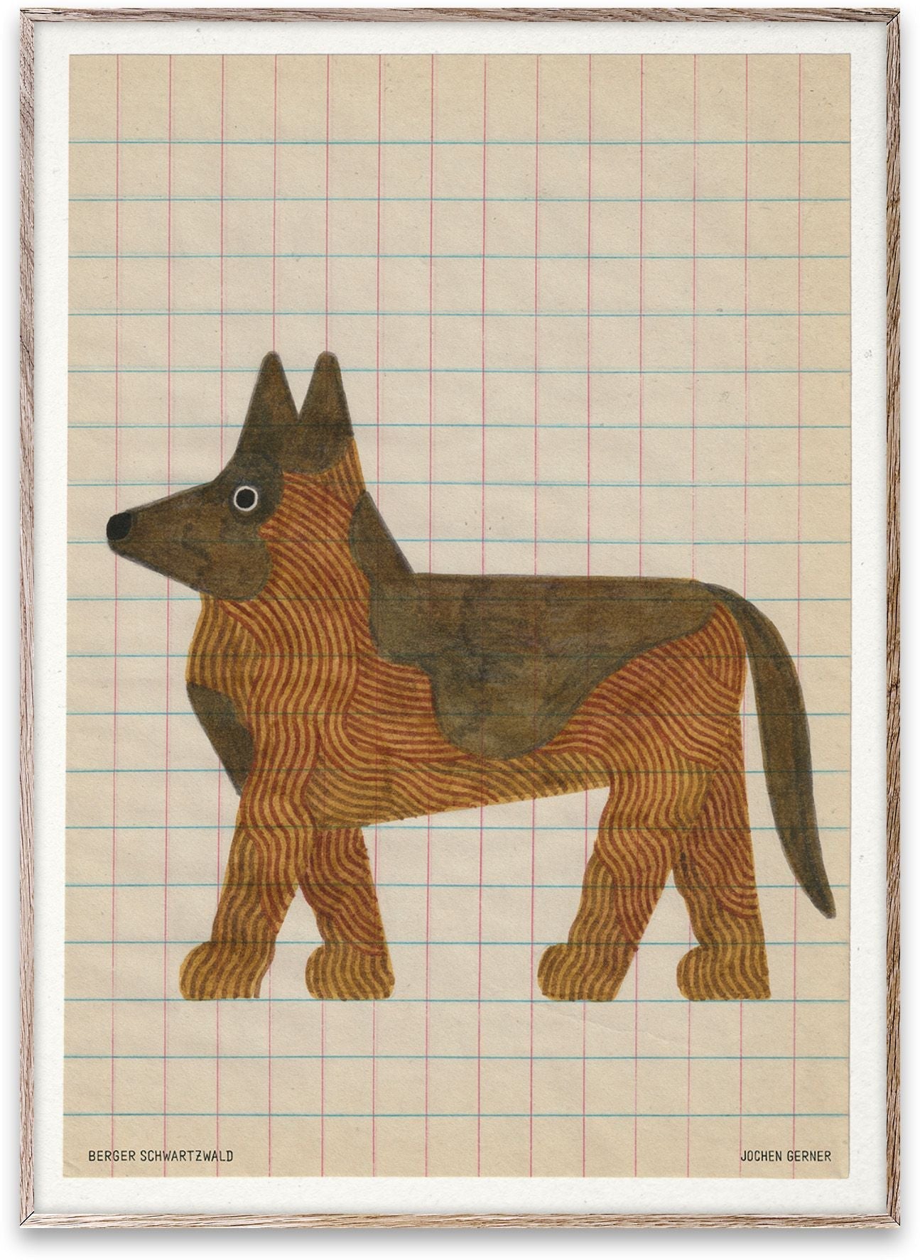 Paper Collective Dog Sketch 01 plakat, 30x40 cm