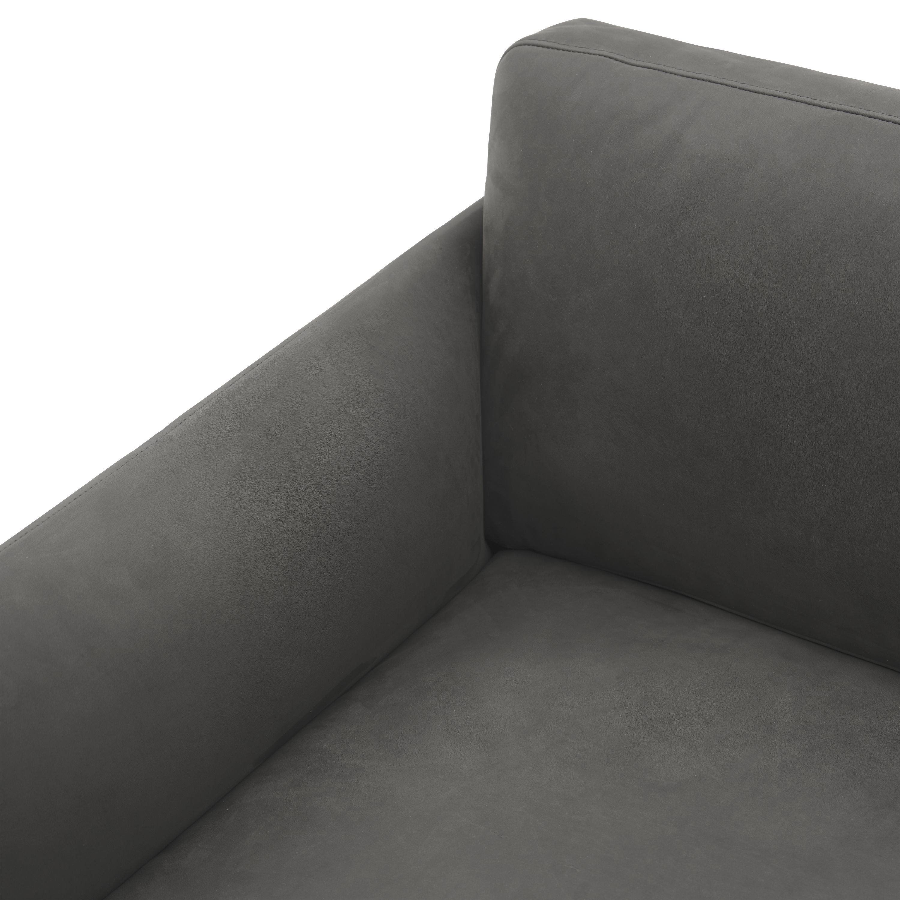 Muuto Outline Sofa 3-seater Grace Leather, Grey/Black