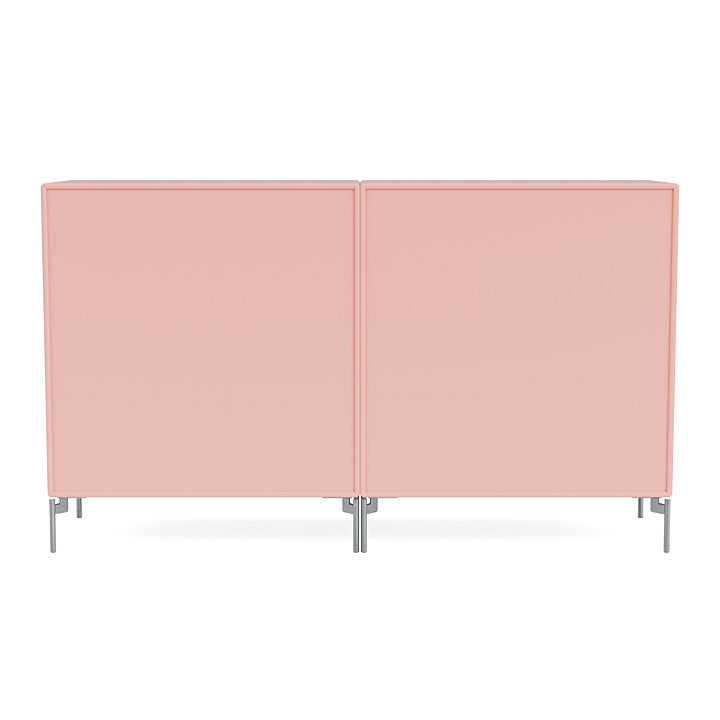 Montana Pair Classic Sideboard With Legs, Ruby/Matt Chrome