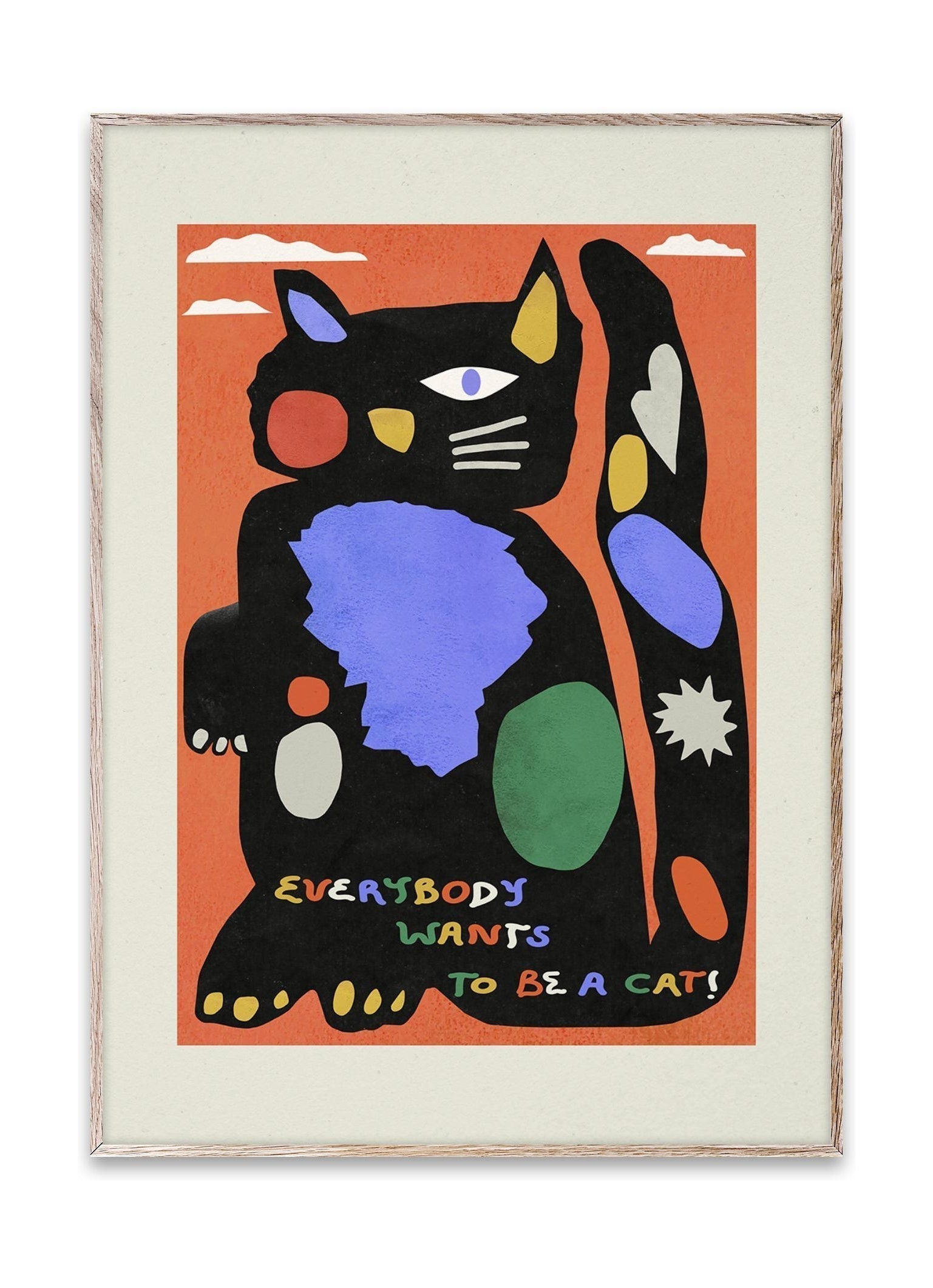 Paper Collective Vara en kattplakat, 30x40 cm