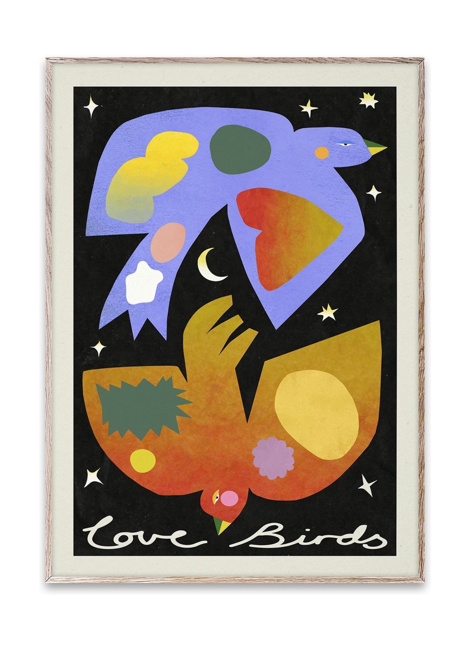 Paper Collective Love Birds Affisch, 50x70 cm