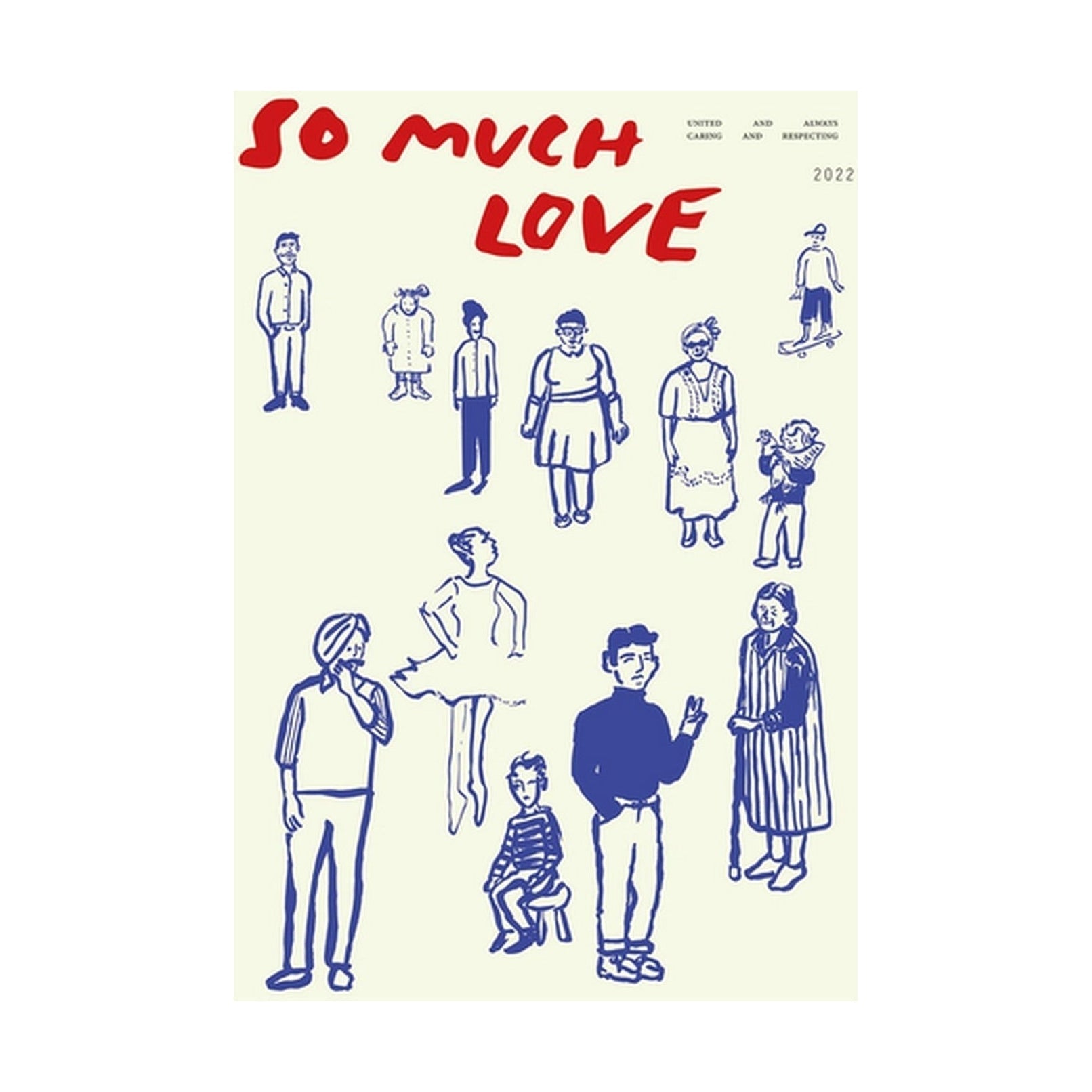 Paper Collective So Much Love Plakat, 50x70 Cm