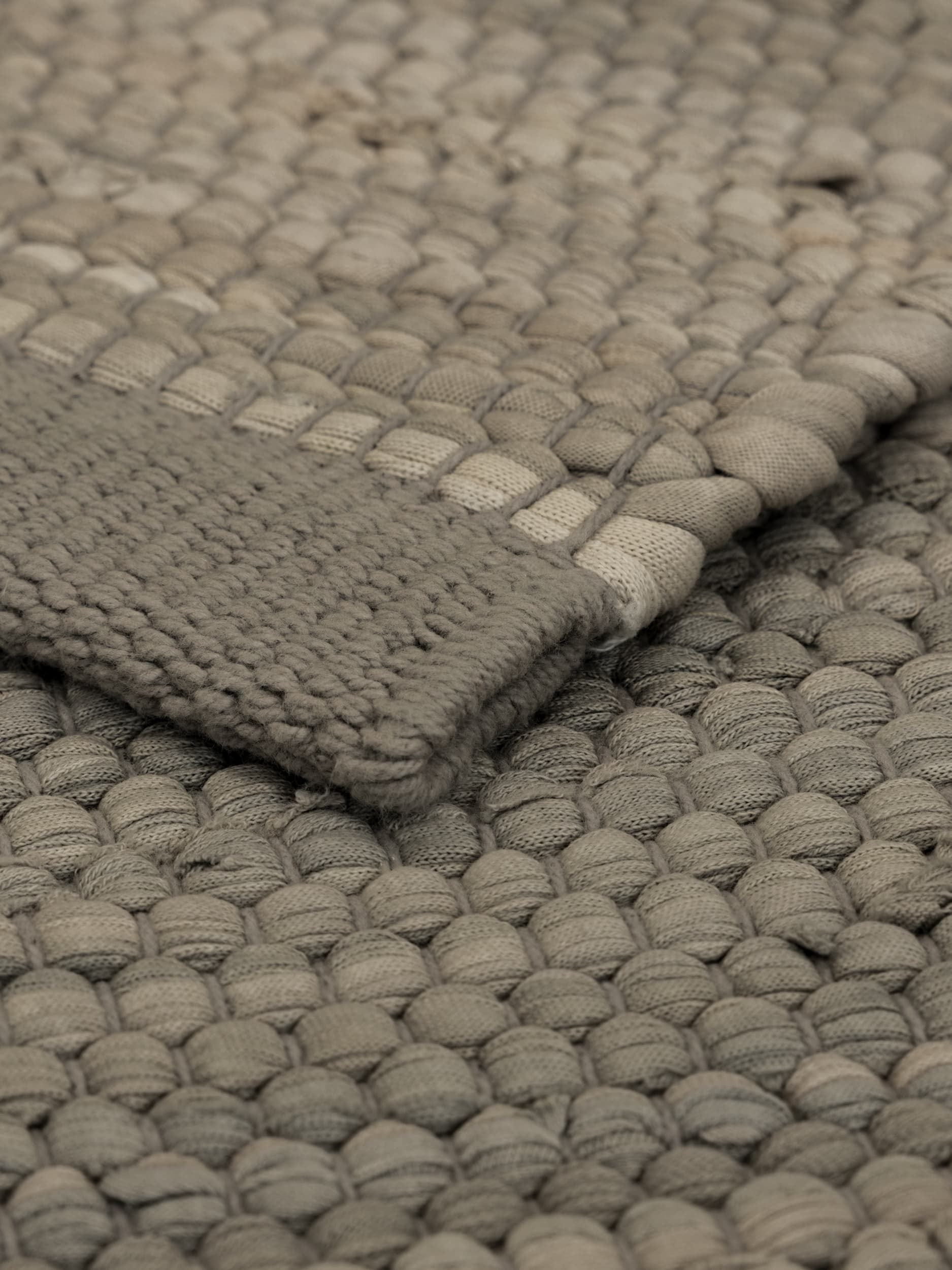 Rug Solid Cotton Tæppe 140 x 200 Cm, Cashmere