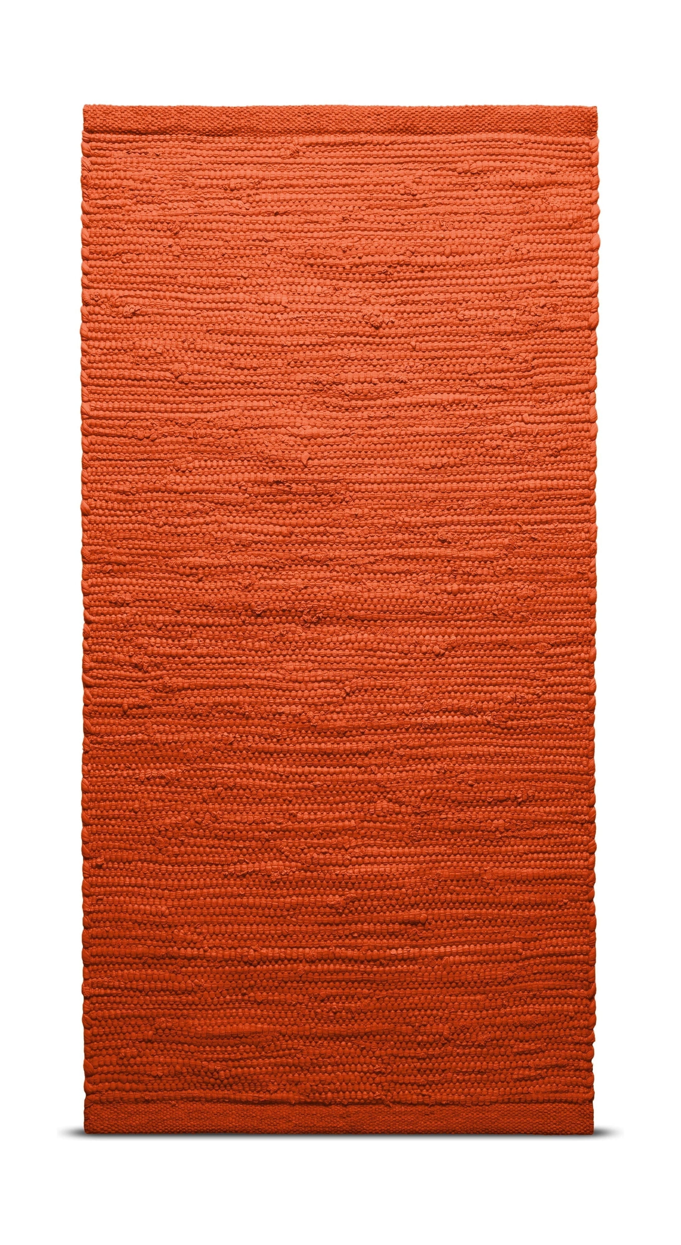 Rug Solid Cotton Tæppe 75 x 300 Cm, Solar Orange