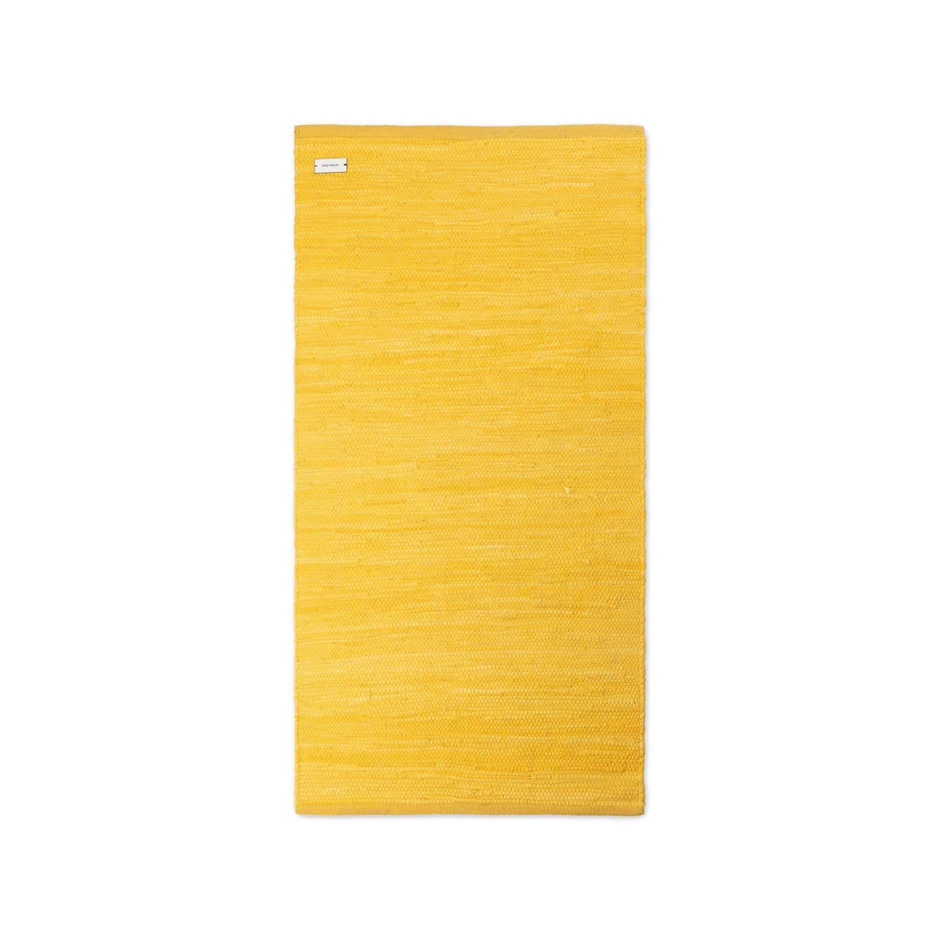 Rug Solid Cotton Tæppe Raincoat Yellow, 60 x 90 cm