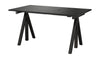 String Furniture Fungerar höjd justerbar skrivbord 78x140 cm, svart/svart