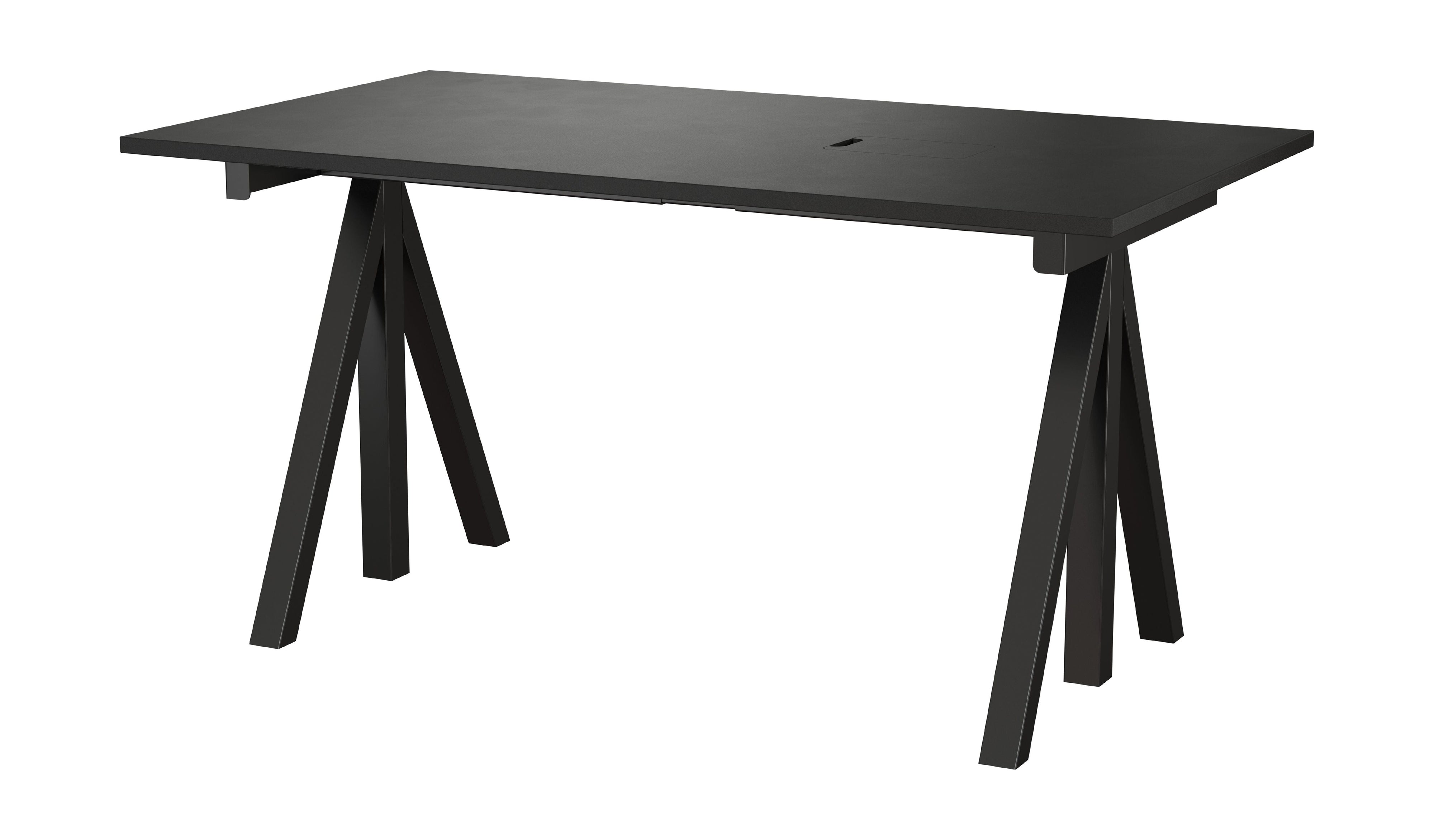 String Furniture Fungerar skrivbord 78x140 cm, svart/svart