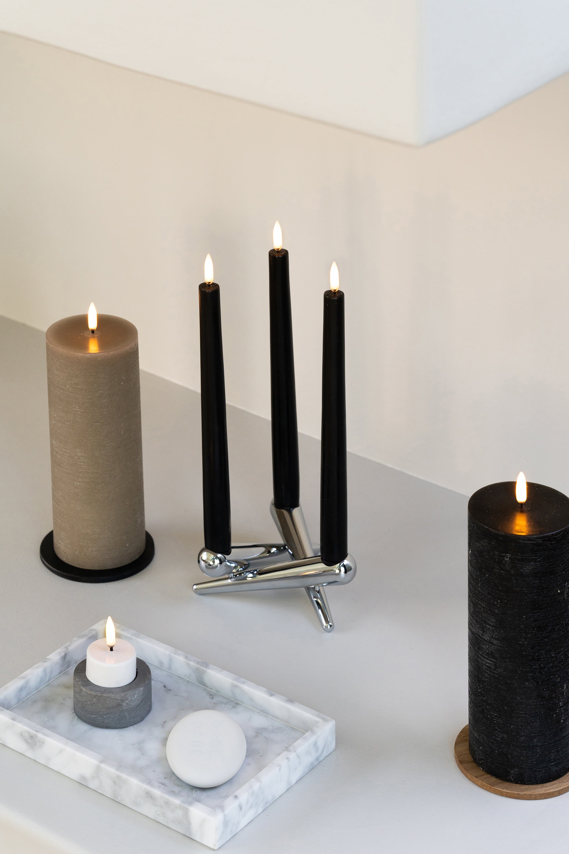Uyuni Lighting Bonfire Candlestick 1'arm Ø 14,5 cm, matt svart