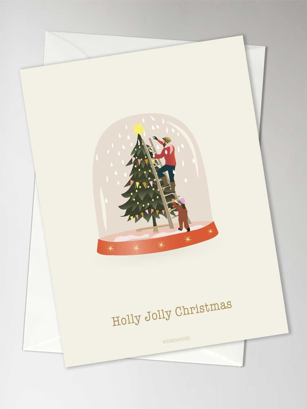 Vissevasse Holly Jolly Christmas Kort, A6