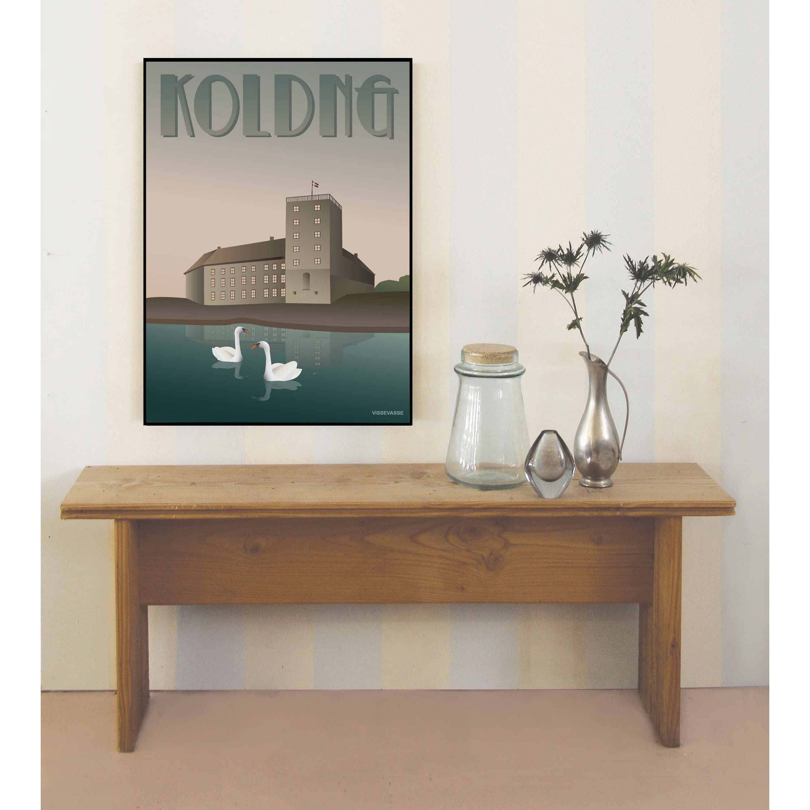 Vissevasse Kolding Koldinghus Plakat, 15X21 Cm-Vægdekoration-Vissevasse-5713138430810-F-2014-308-S-VIS-Allbuy