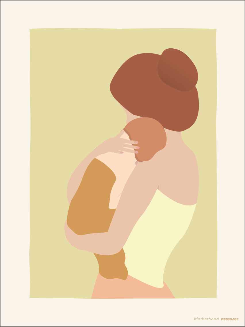 Vissevasse Motherhood Plakat, 30X40 Cm