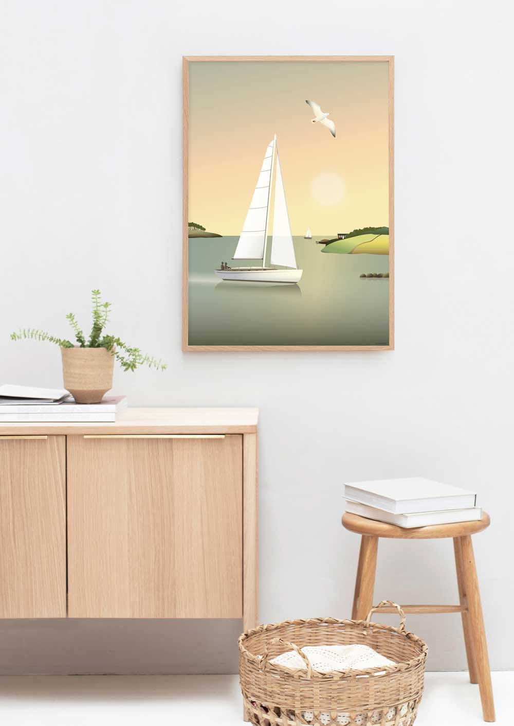 Vissevasse Segelbåtens affisch, 30x40 cm