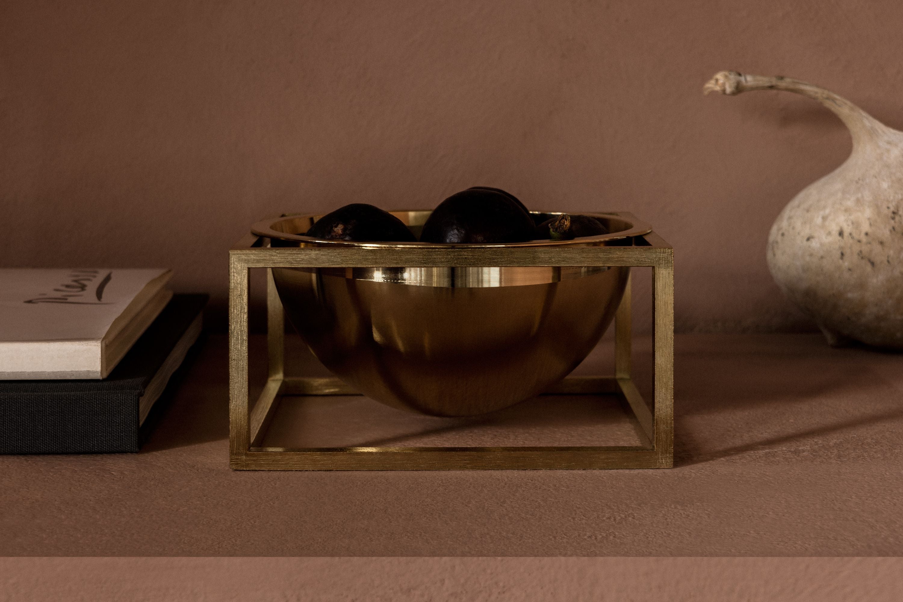 Audo Copenhagen Kubus Centerpiece Bowl Brass, 23 cm