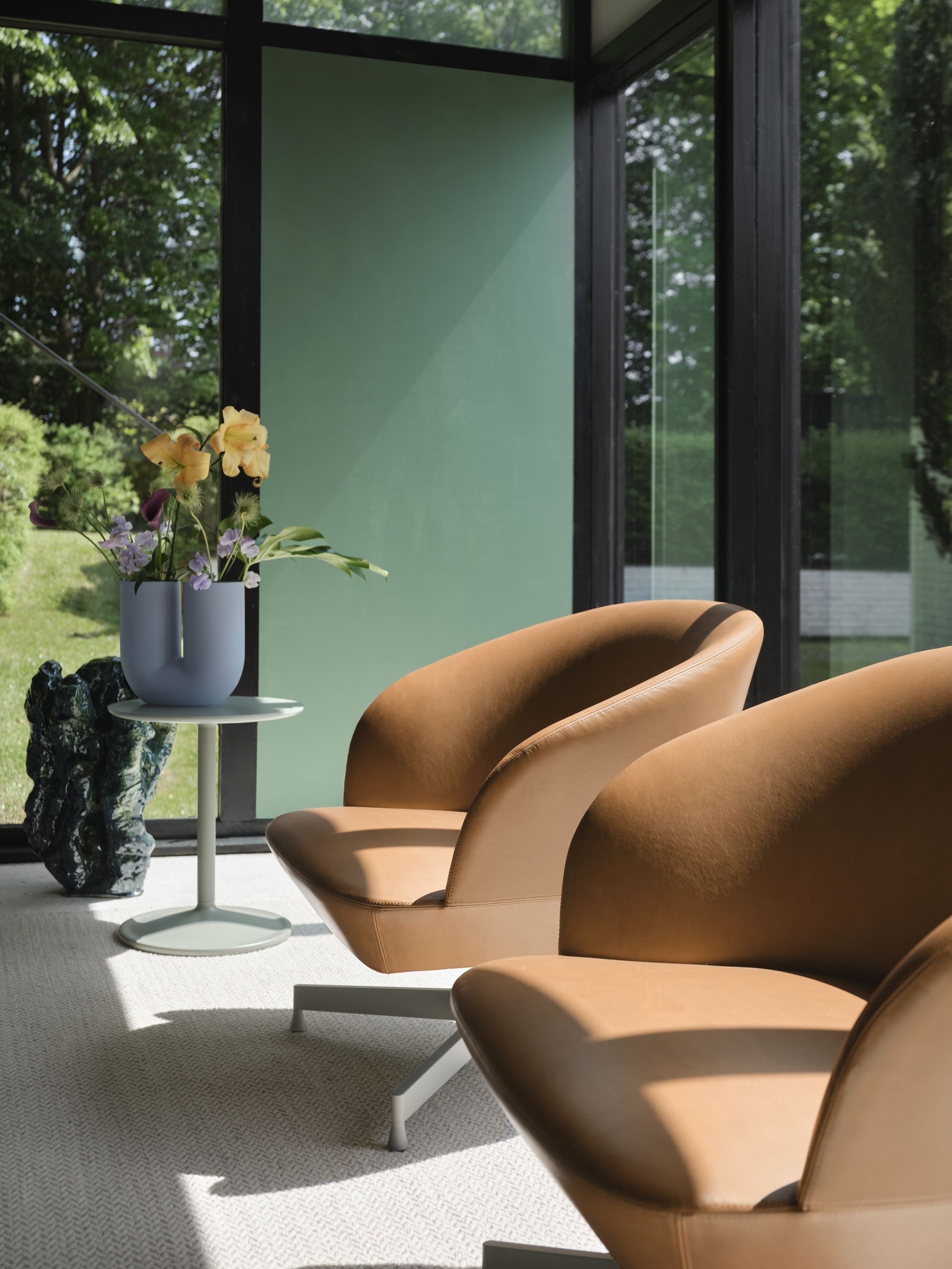 Muuto Oslo Lounge Chair Refine Leather, Cognac