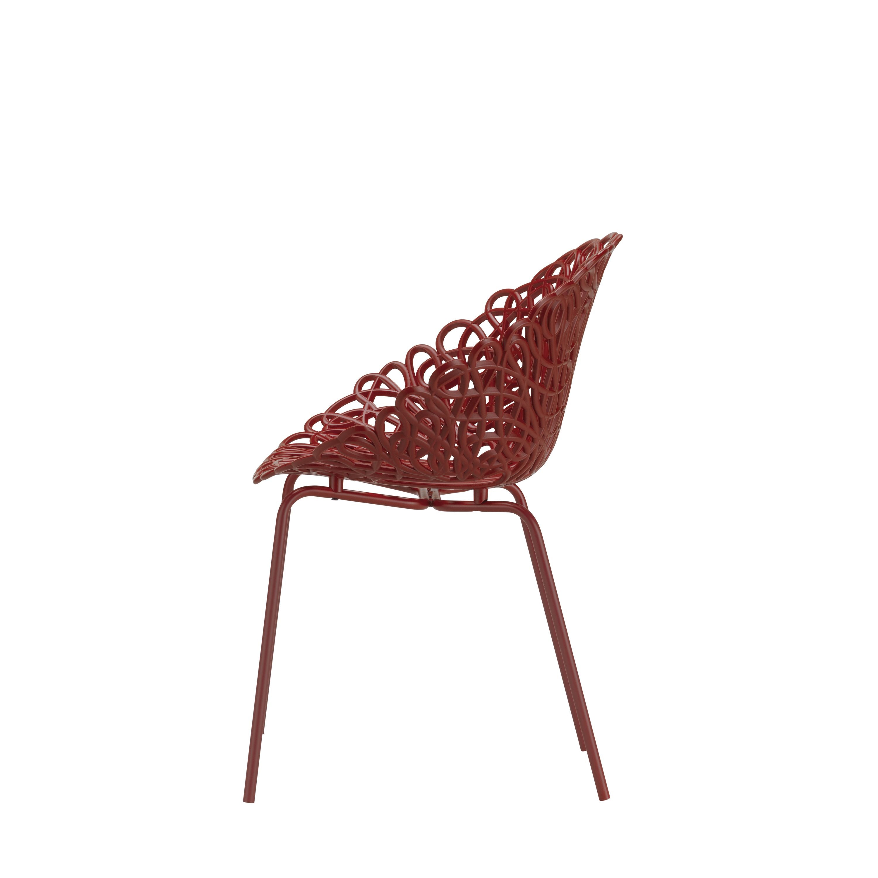 Qeeboo Bacana Chair Outdoor Set Of 2 Pcs, Dark Red